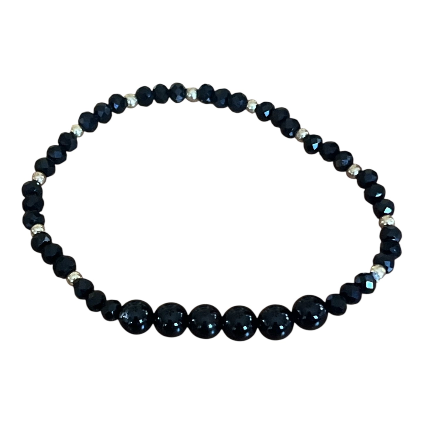 Natural Stone Bead Bracelets | Faceted 4mm & Polished 6mm Gemstones