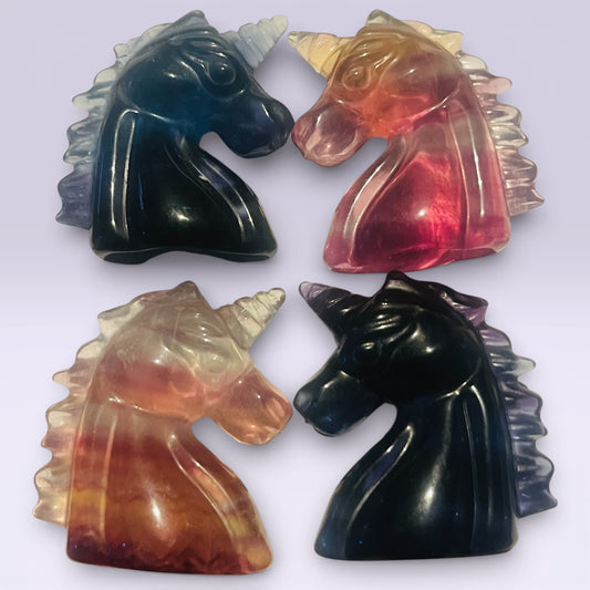 Carved Unicorn Bust | Stone Fantasy Sculpture