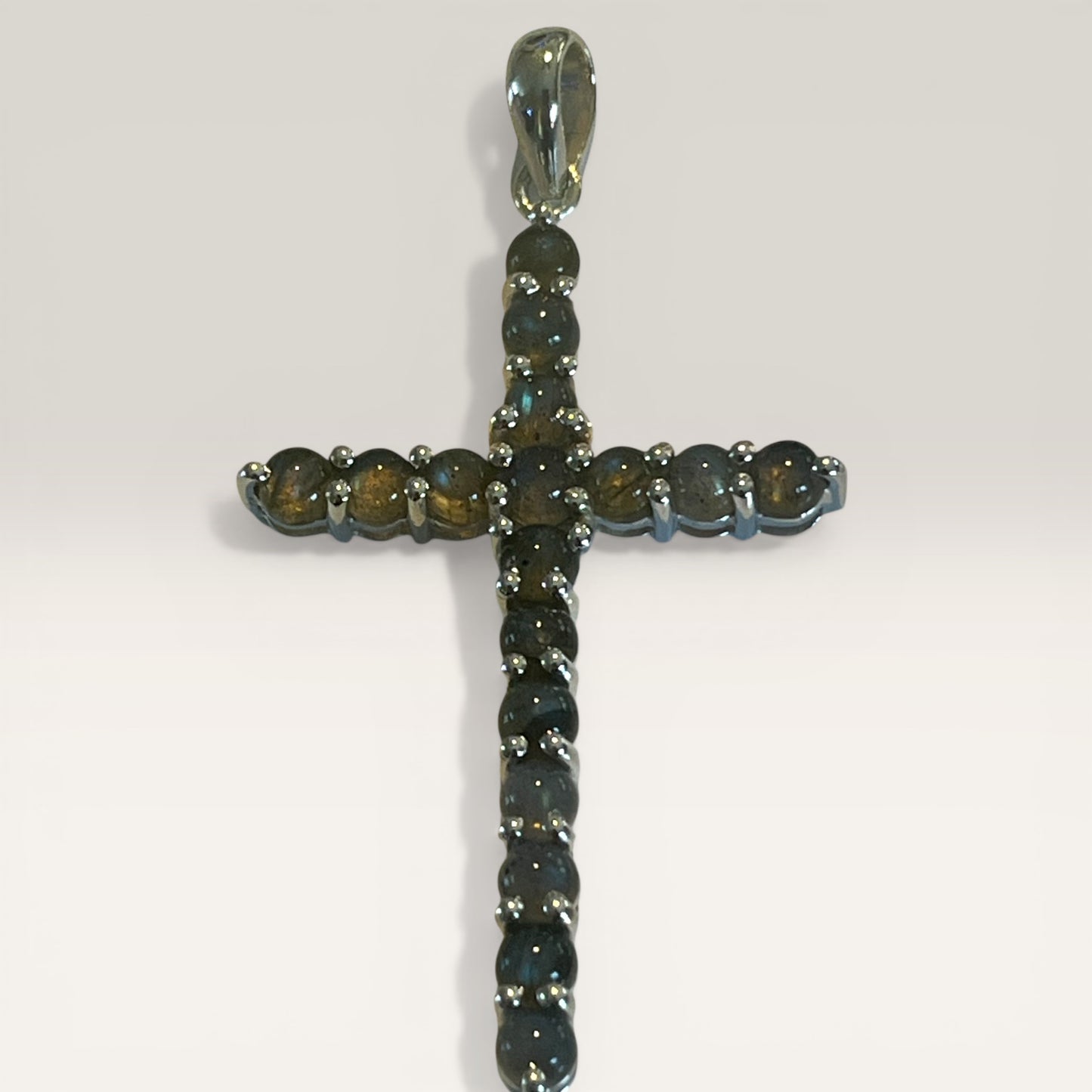 Amethyst, Labradorite,  Mystic Topaz, or Turquoise Cross Pendant