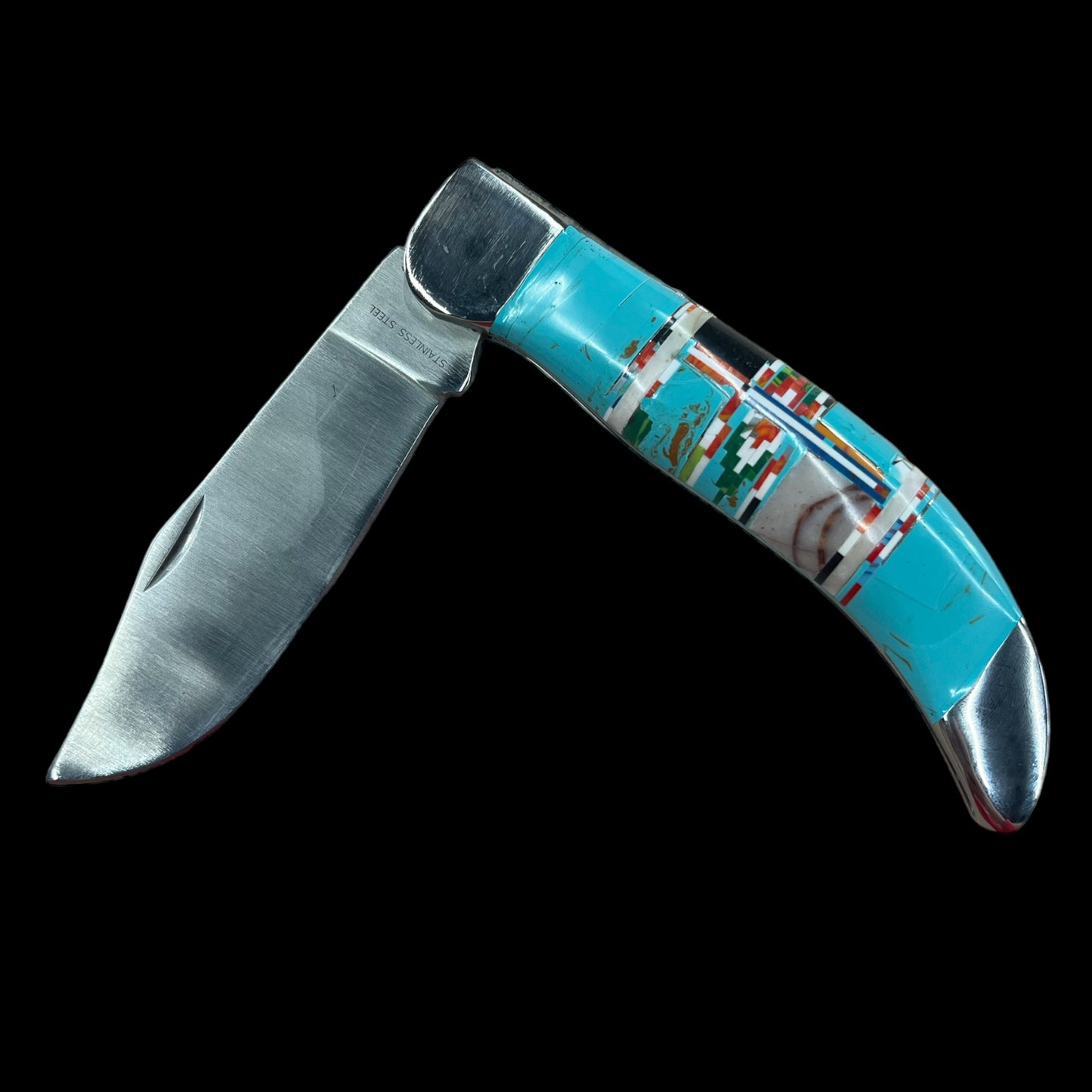Silver Star Turquoise Knife