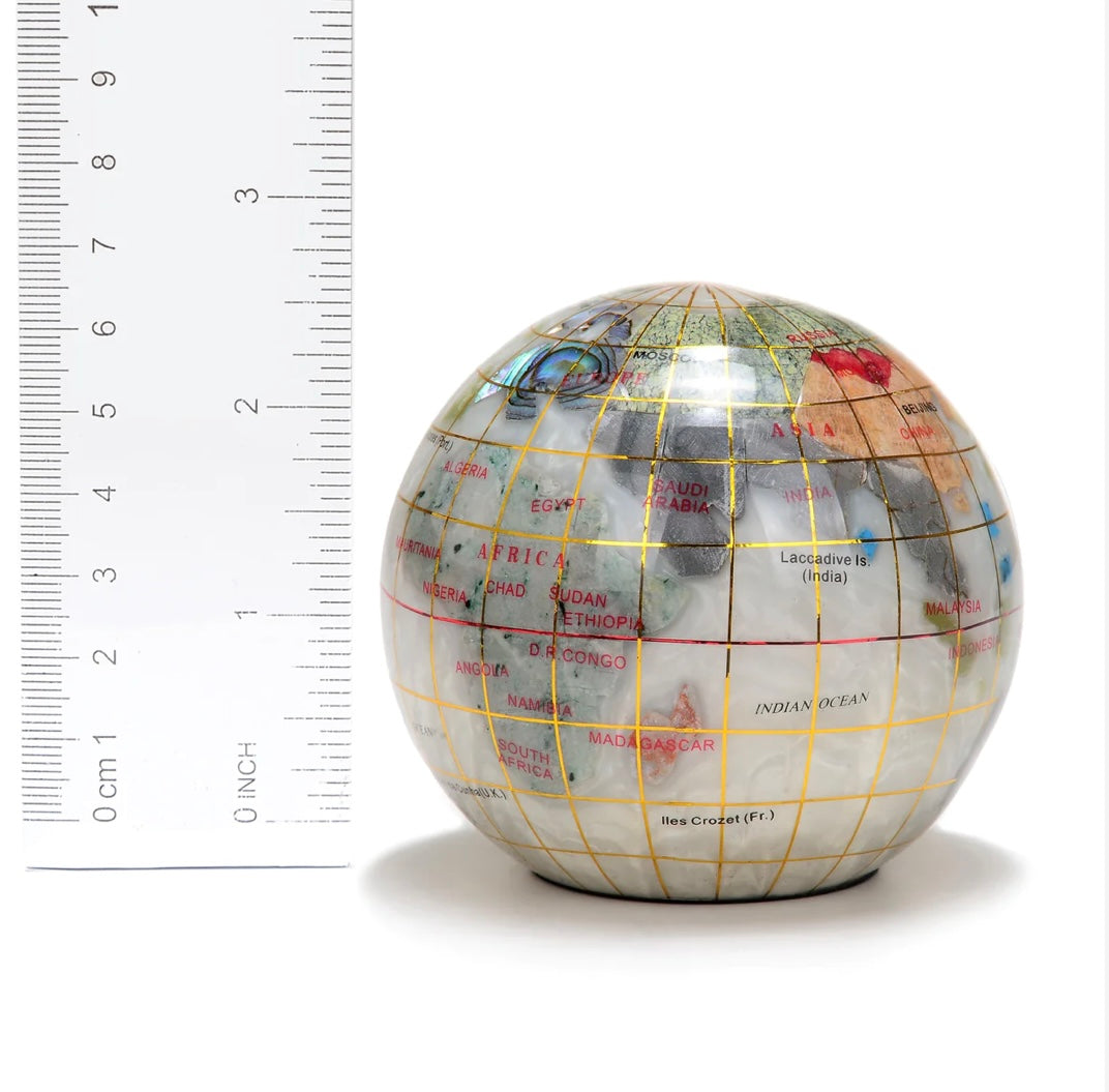 Gemstone Globe Paperweight