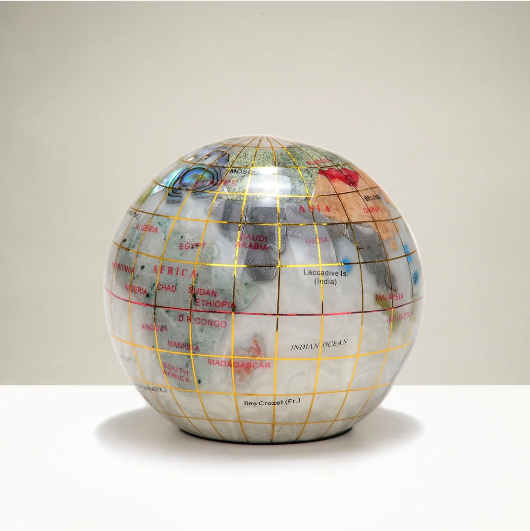 Gemstone Globe Paperweight