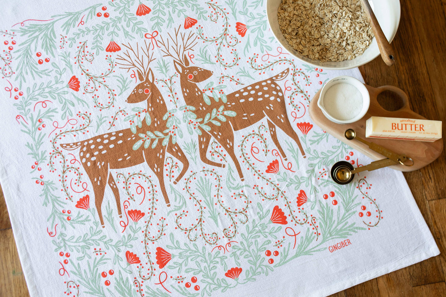 Deer Tea Towel