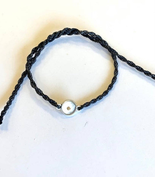 Black Mustard Seed Faith Tie Bracelet