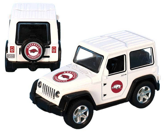 Arkansas Razorbacks Toy Truck Atv Pull Back White