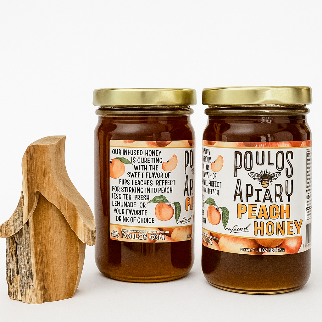 Poulos Apiary Peach infused Honey