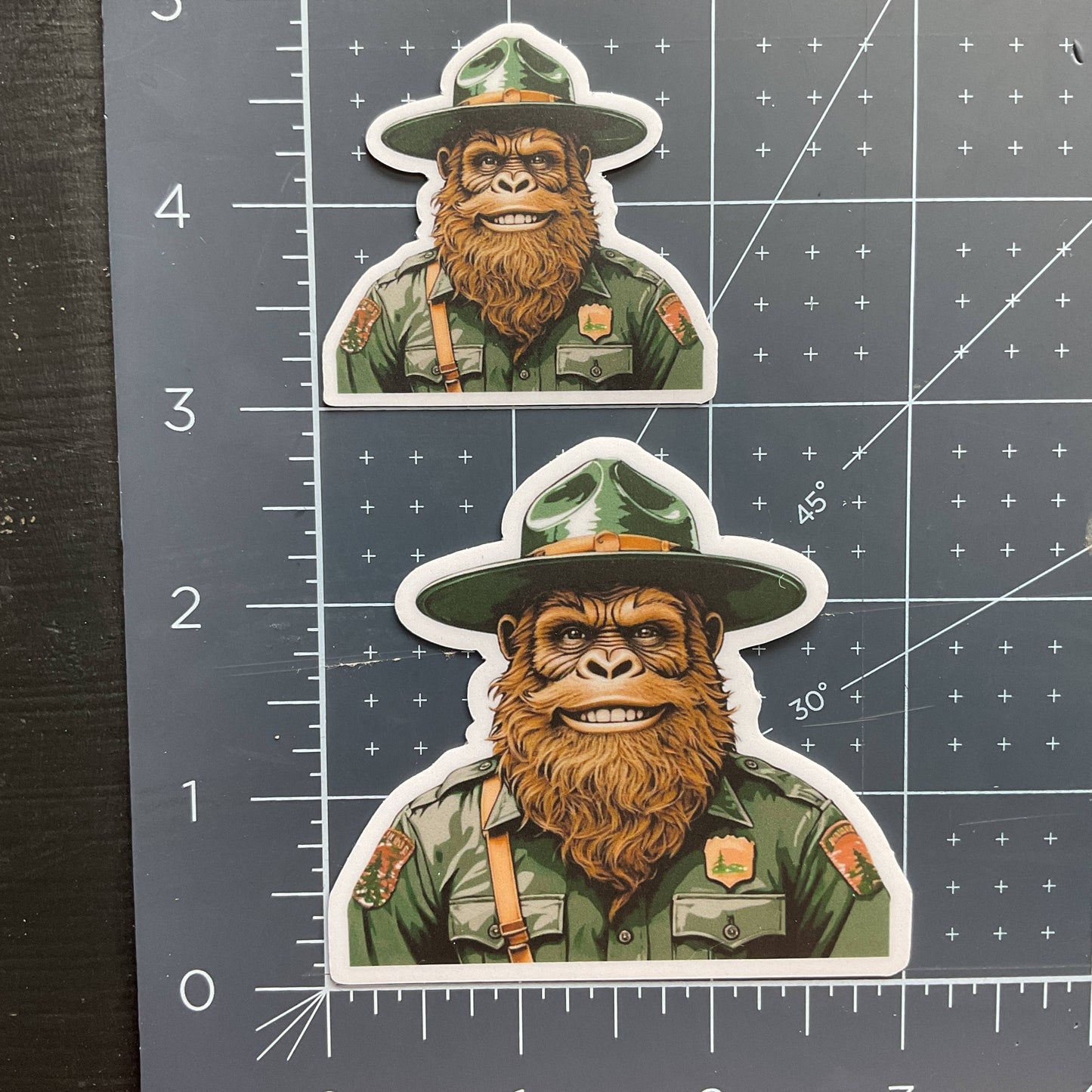 Happy Park Ranger Sasquatch or Bigfoot Vinyl 3" Sticker
