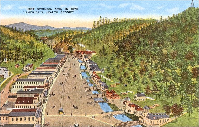 AR-24 America's Health Resort Hot Springs - Vintage Image, Magnet