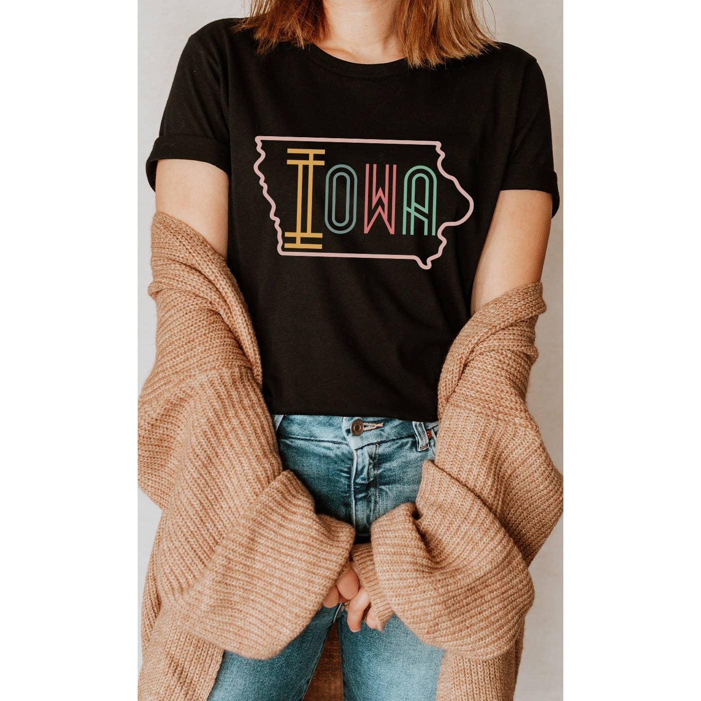 Neon Arkansas Shape Graphic Tee