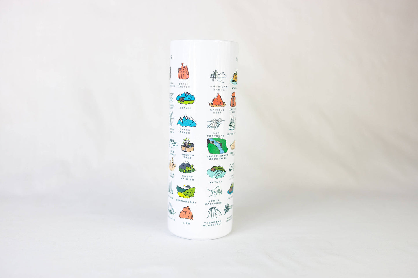 National Parks Checklist 20 oz Metal Tumbler