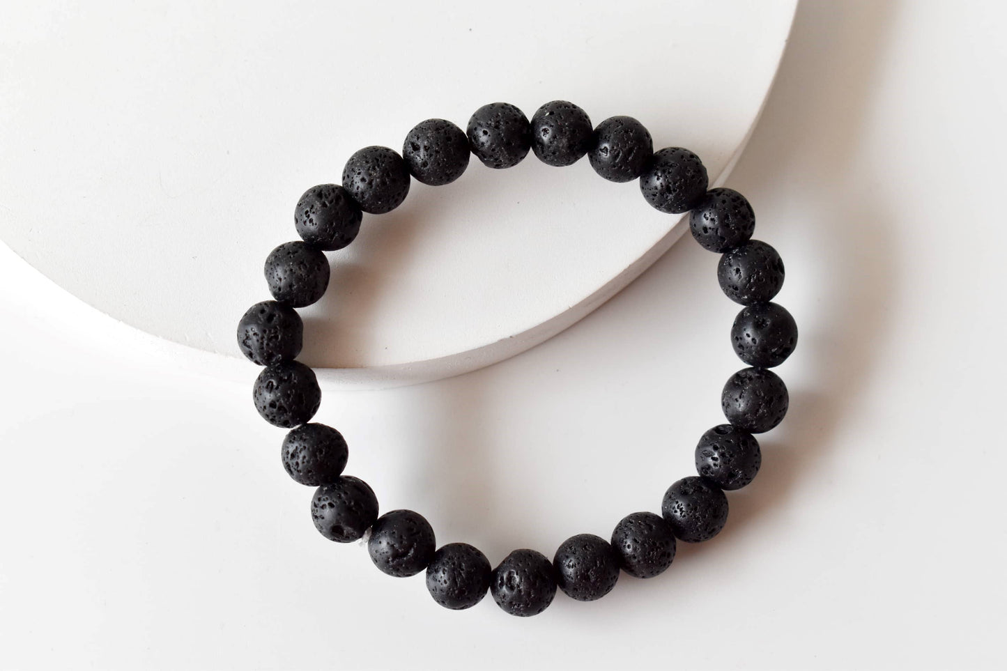 Gemstone Beaded Lava Bracelet