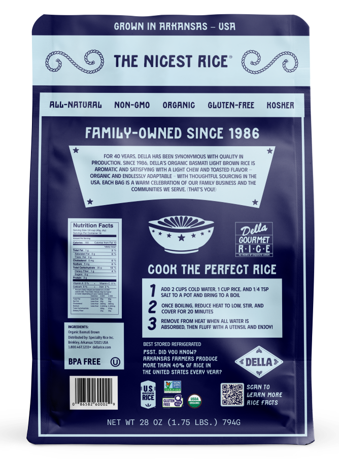 Basmati Light Brown Rice – Organic, 28oz