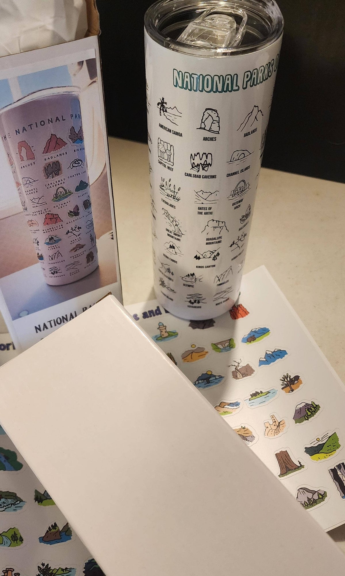 National Parks Checklist 20 oz Metal Tumbler