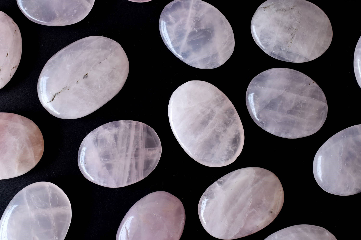Rose Quartz Worry Stones, Pocket Crystal, Thumb Stones