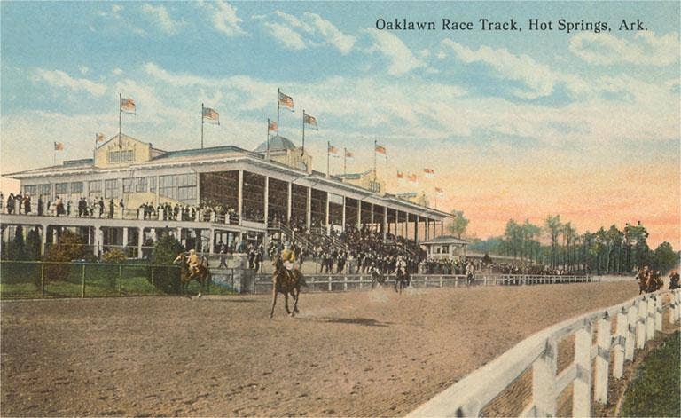 AR-152 Oaklawn Race Track - Vintage Image, Postcard