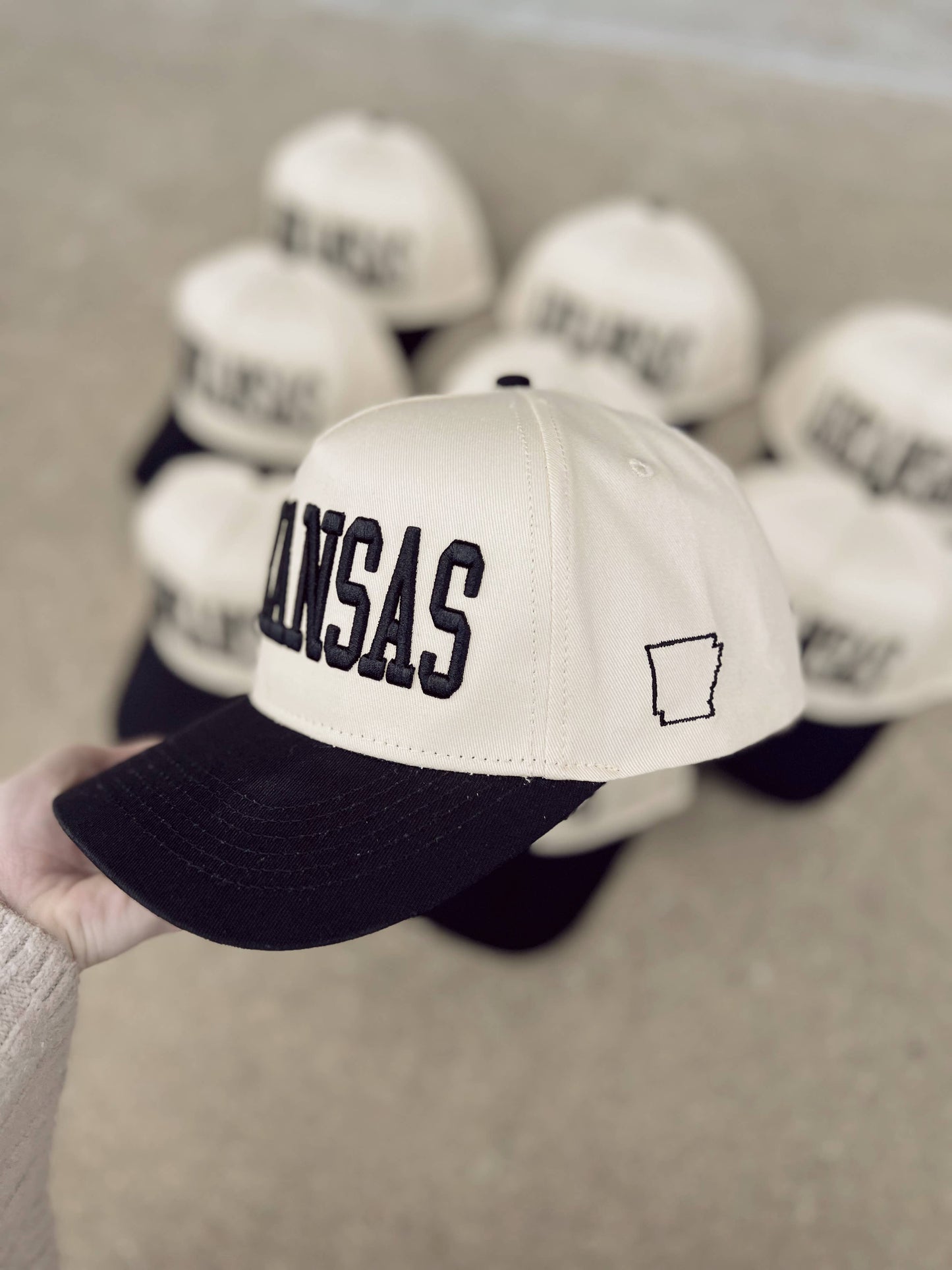 ARKANSAS Vintage Trucker Hat-Black