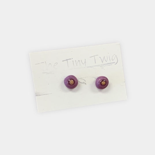 Purple Mustard Seed Faith Post Earrings