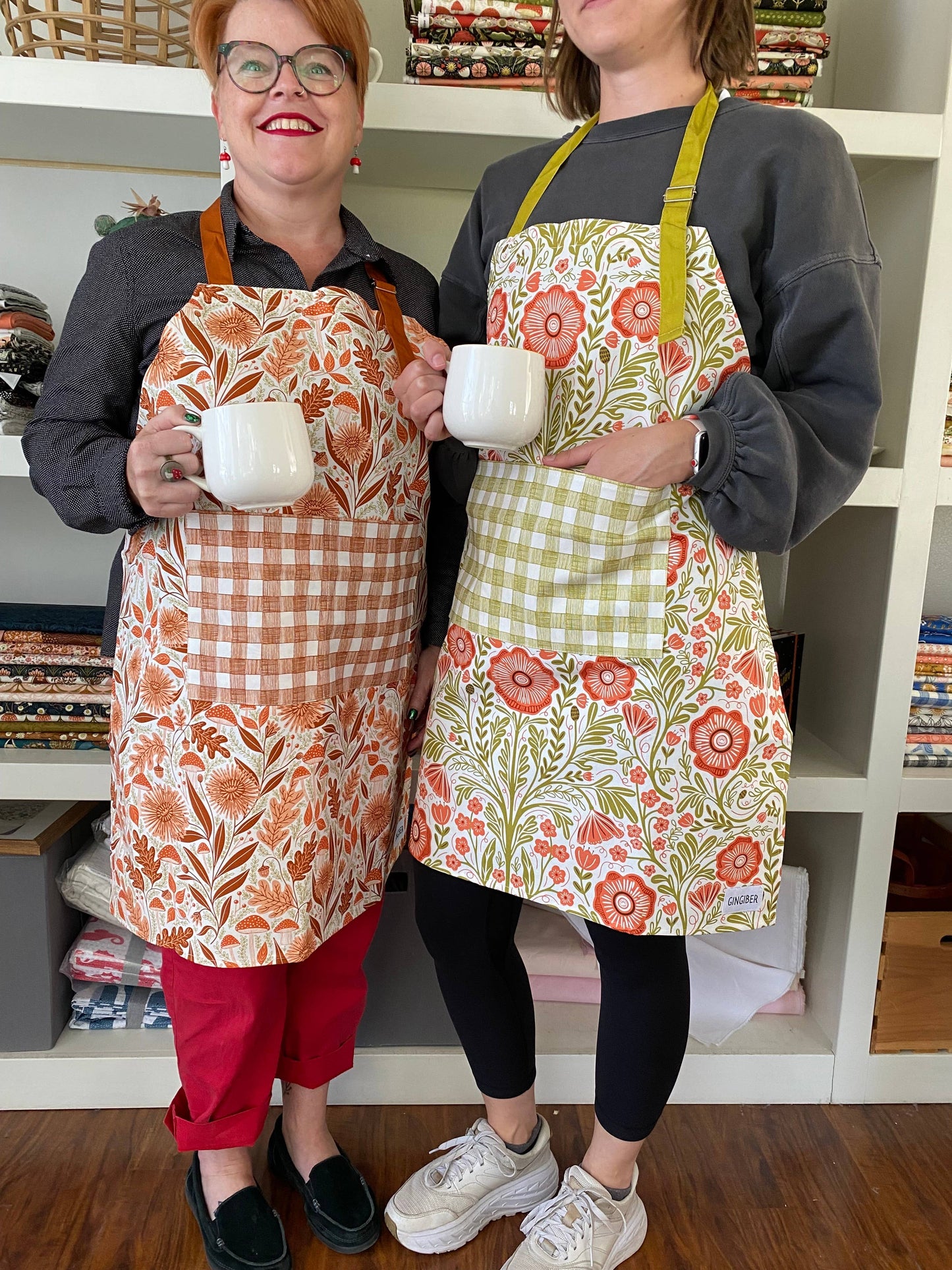 Poppy Apron - Bold Floral Kitchen Decor, Baking