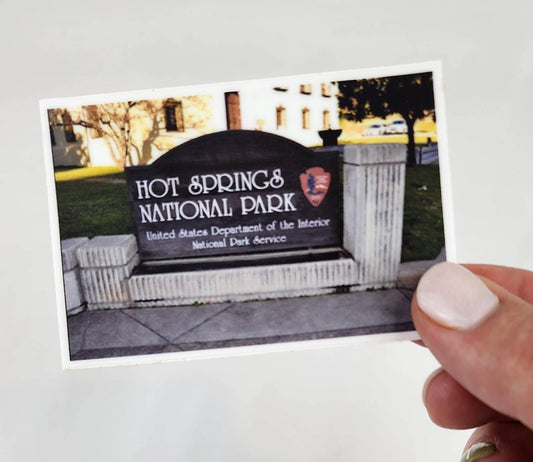 Hot Springs National Park Sign Vinyl Sticker