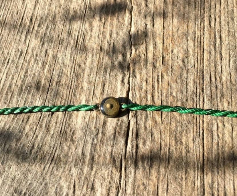 Green Mustard Seed Faith Tie Bracelet