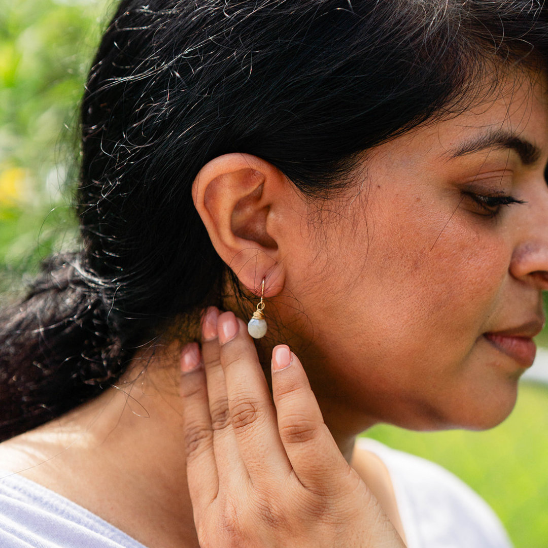 Pantone Earrings | Malachite Natural Stone Earrings