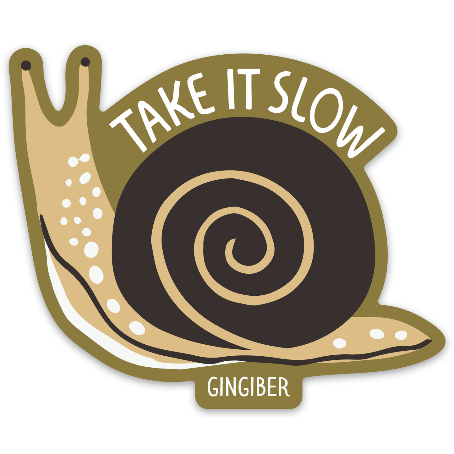 Snail Sticker - Die-Cut, Garden Critter
