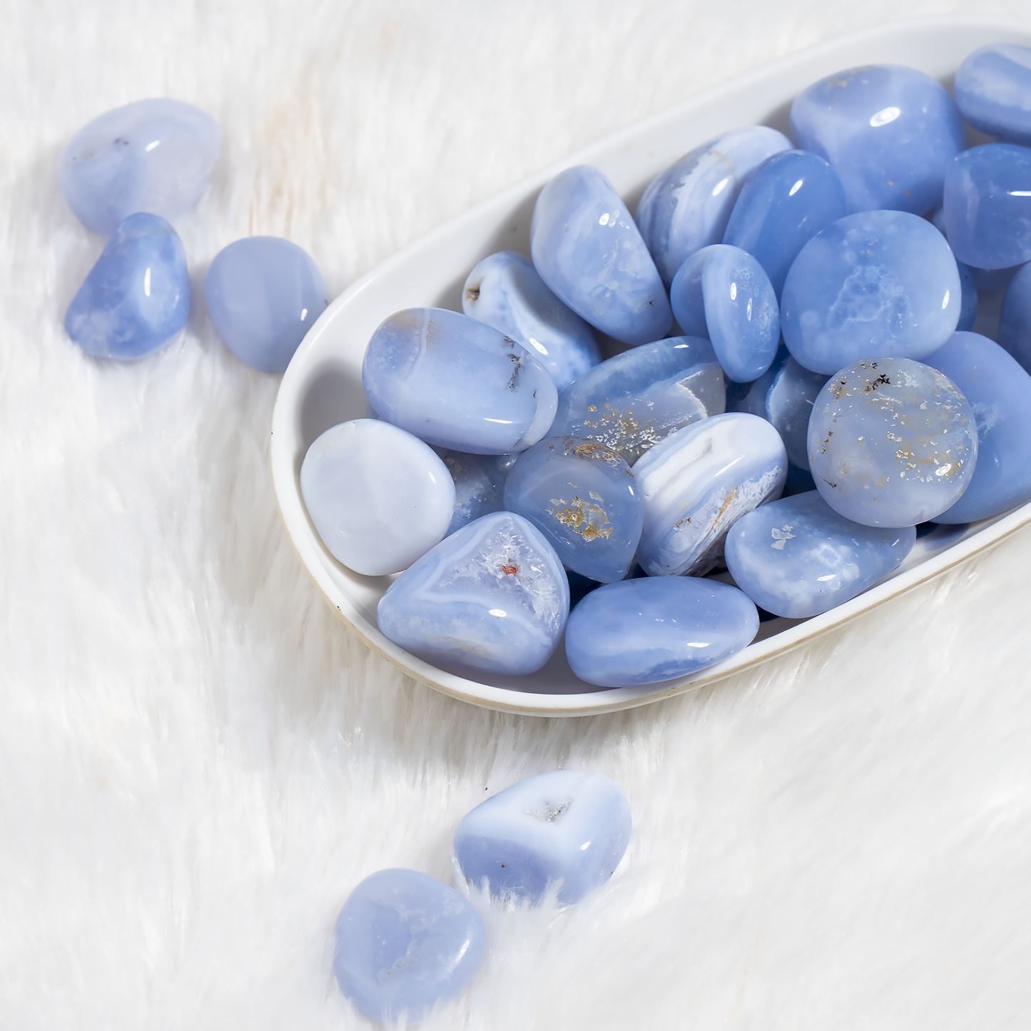 Blue Lace Agate Tumbled Stones Healing Stones 100G to 1KG