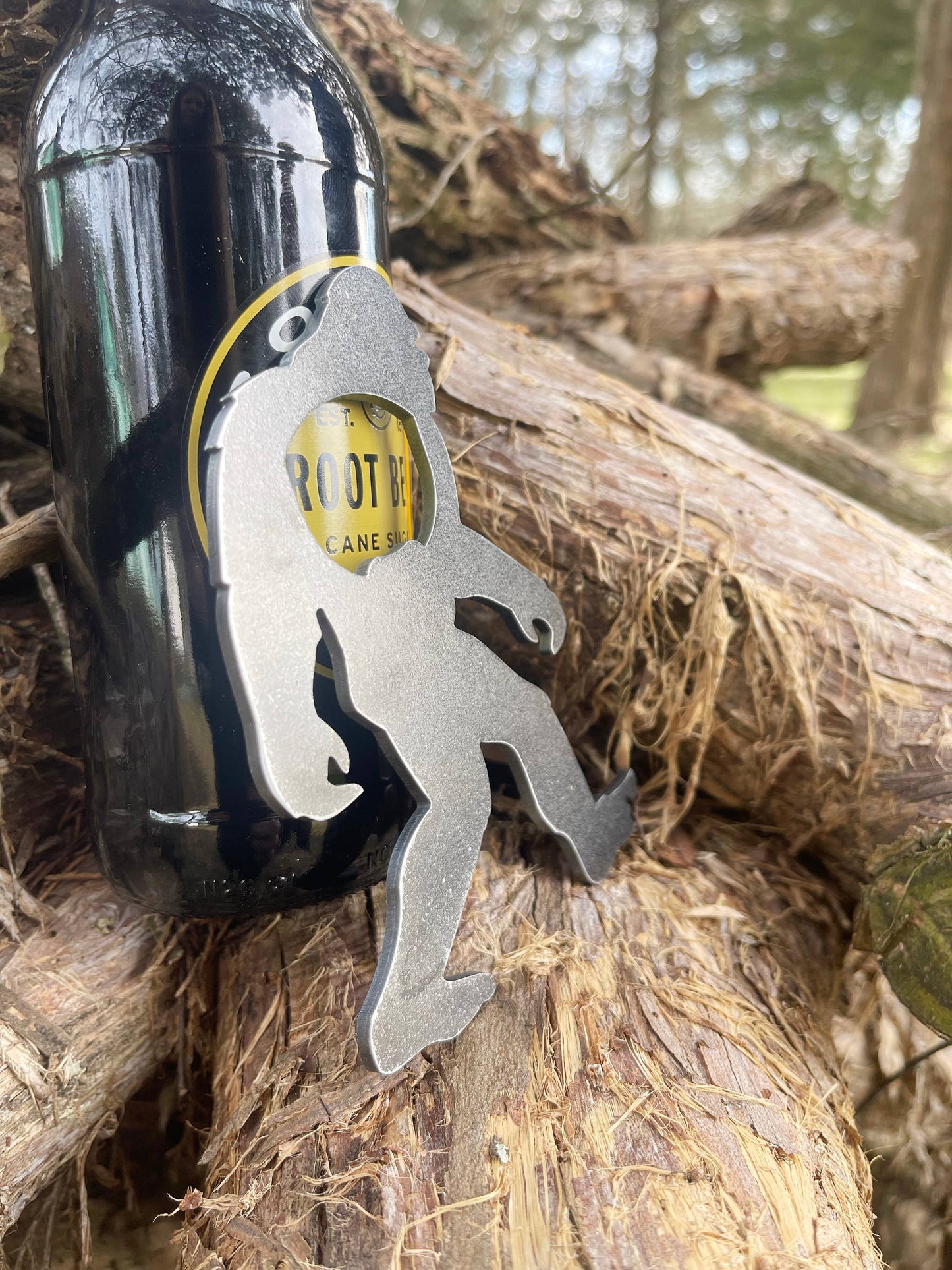 Bigfoot Sasquatch Yeti Bottle Opener from 11g Raw Steel