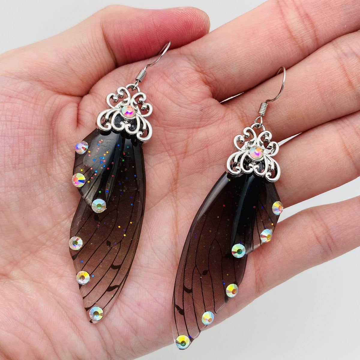 Handmade Fairy Wings Earrings Insect Butterfly Wing