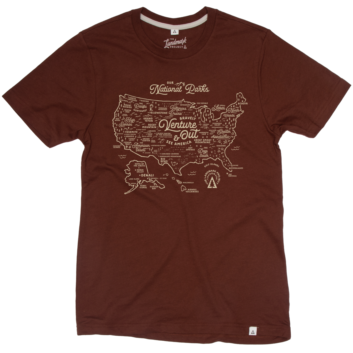 National Parks Map T-shirt