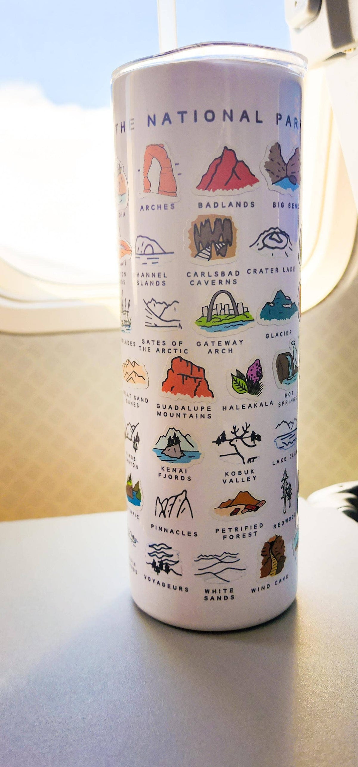 National Parks Checklist 20 oz Metal Tumbler