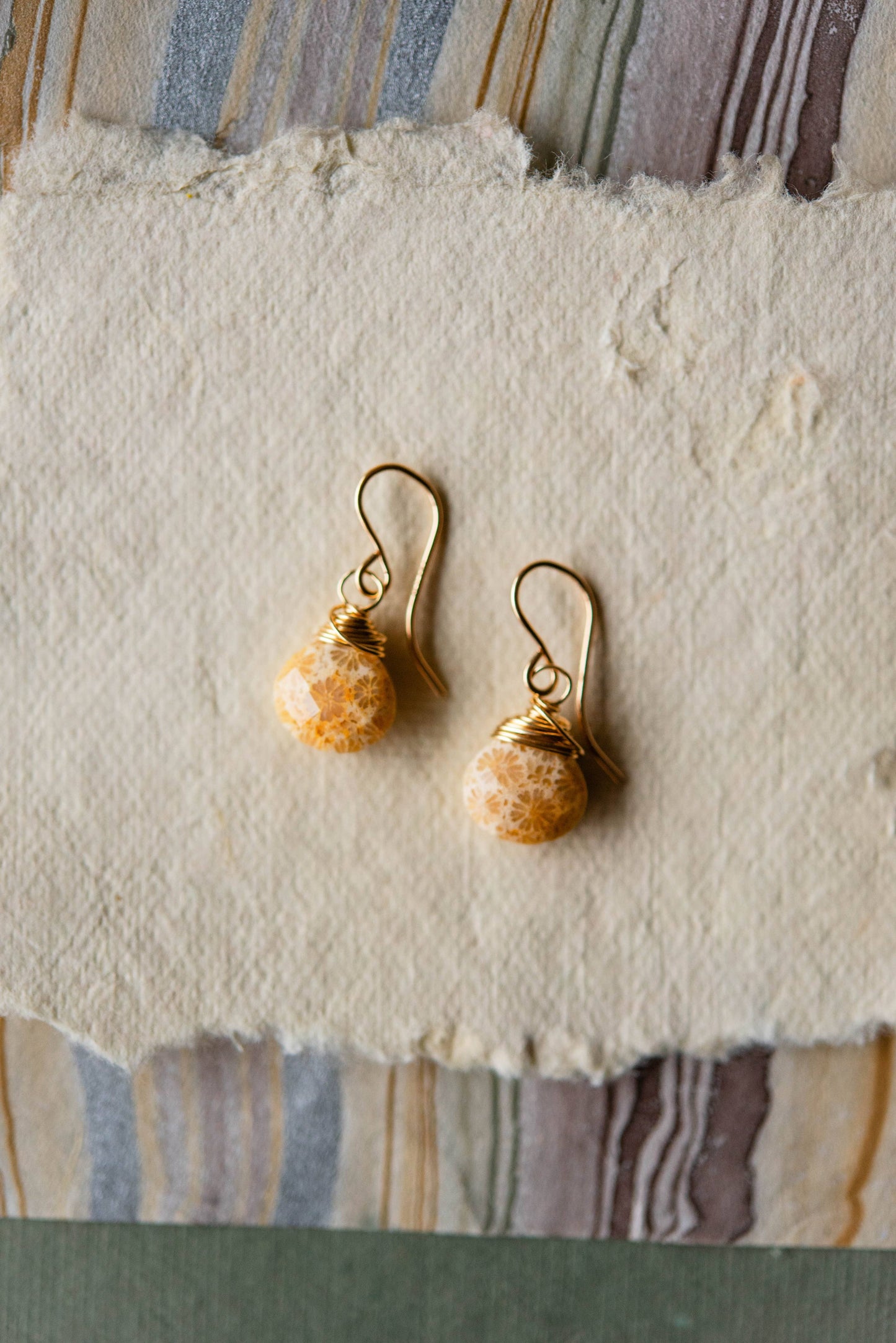 PANTONE Earrings - Fossil Coral