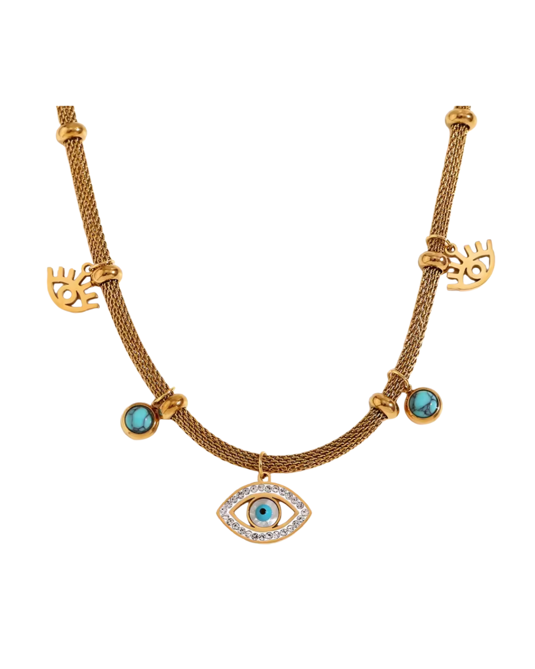 Venice Triple Eye Necklace : Hypoallergenic, Water Resistant, & Made in Arkansas
