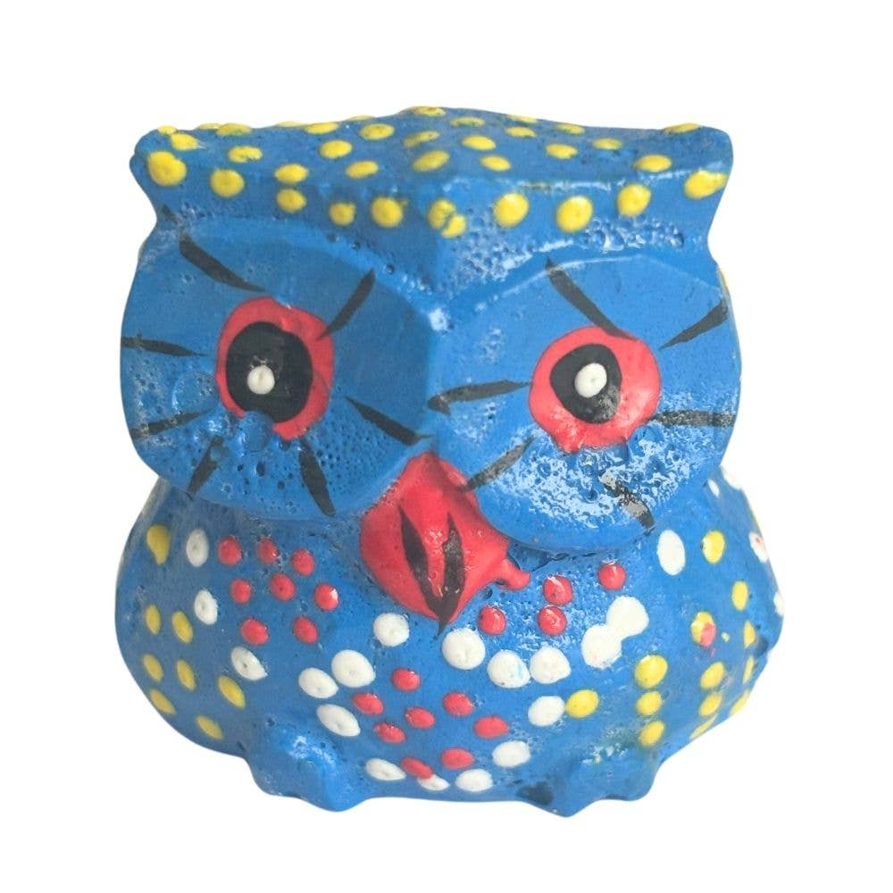 Wood Owl Figurine
