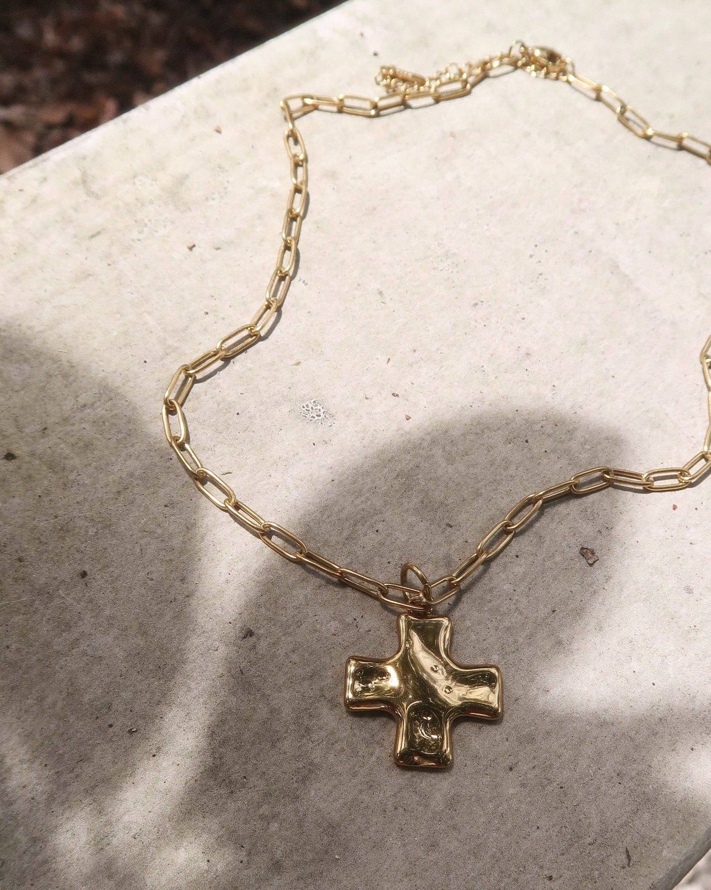 Magnolia Cross Necklace : Hypoallergenic, Water Resistant, & Made in Arkansas