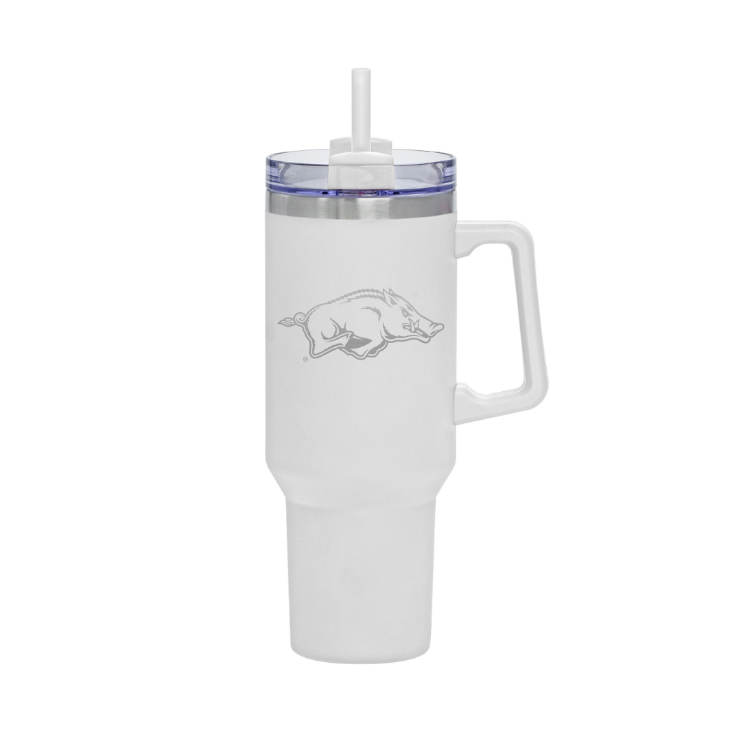 40oz Arkansas Razorbacks Laser Etch Rocky Tumbler