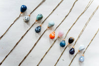 Zara Natural Stone Drop Necklace | Rose Quartz