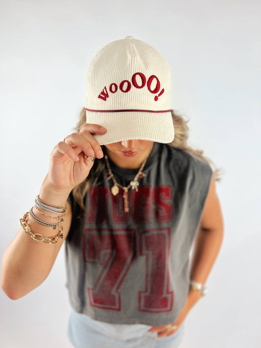 Woooo! Corduroy Vintage Trucker Hat