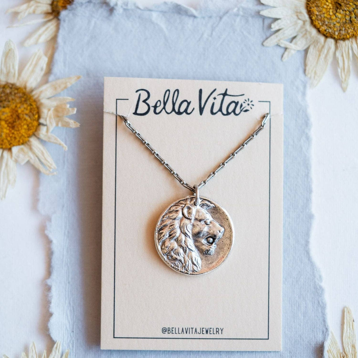 Lion Heritage Button Pendant