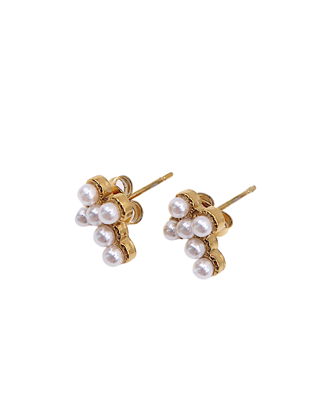 Hope Pearl Cross Stud Earrings : Hypoallergenic, Water Resistant, & Made in Arkansas
