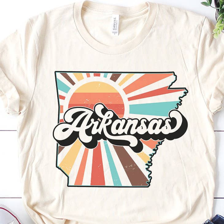 Arkansas Retro State Graphic Tee