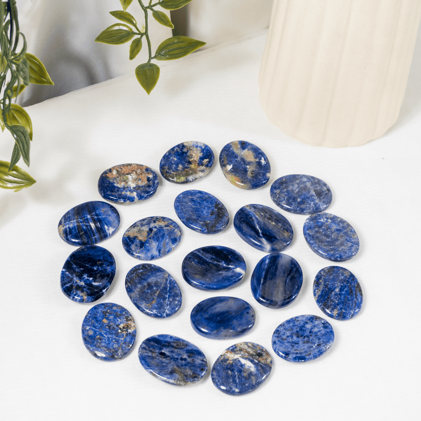 Sodalite Worry Stones, Pocket Crystal, Thumb Stones