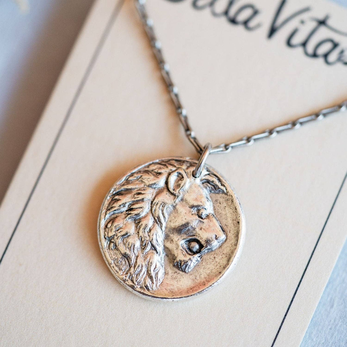 Lion Heritage Button Pendant
