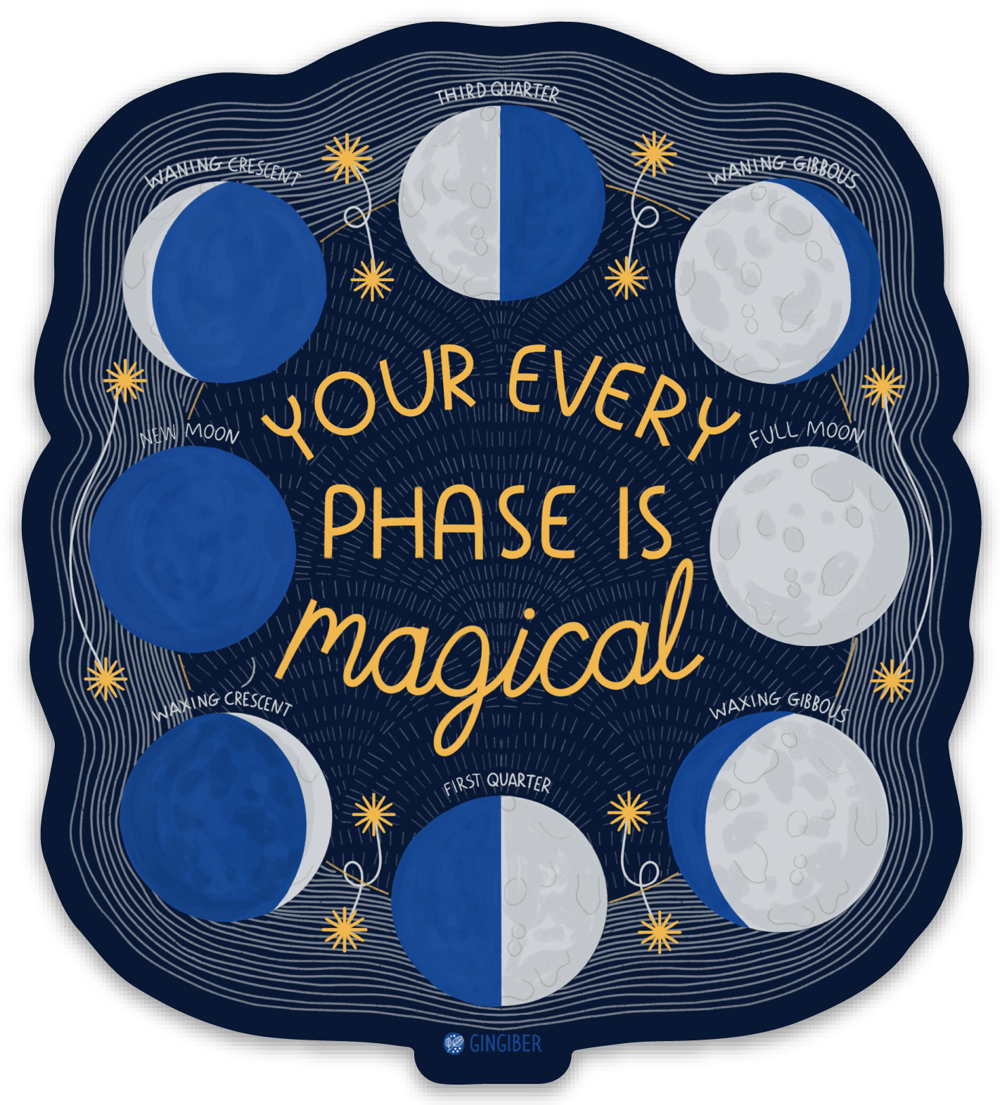 Every Moon Phase Sticker