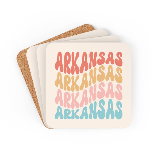 Arkansas Vintage Map Coaster Set of 4