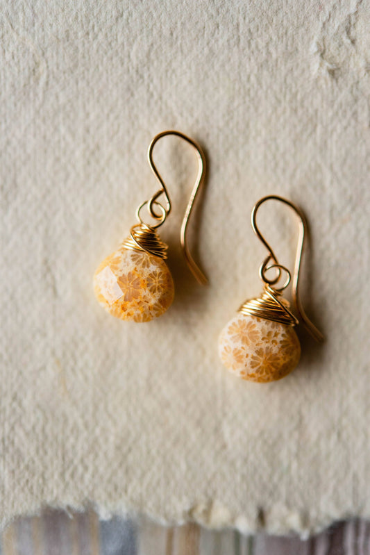 PANTONE Earrings - Fossil Coral